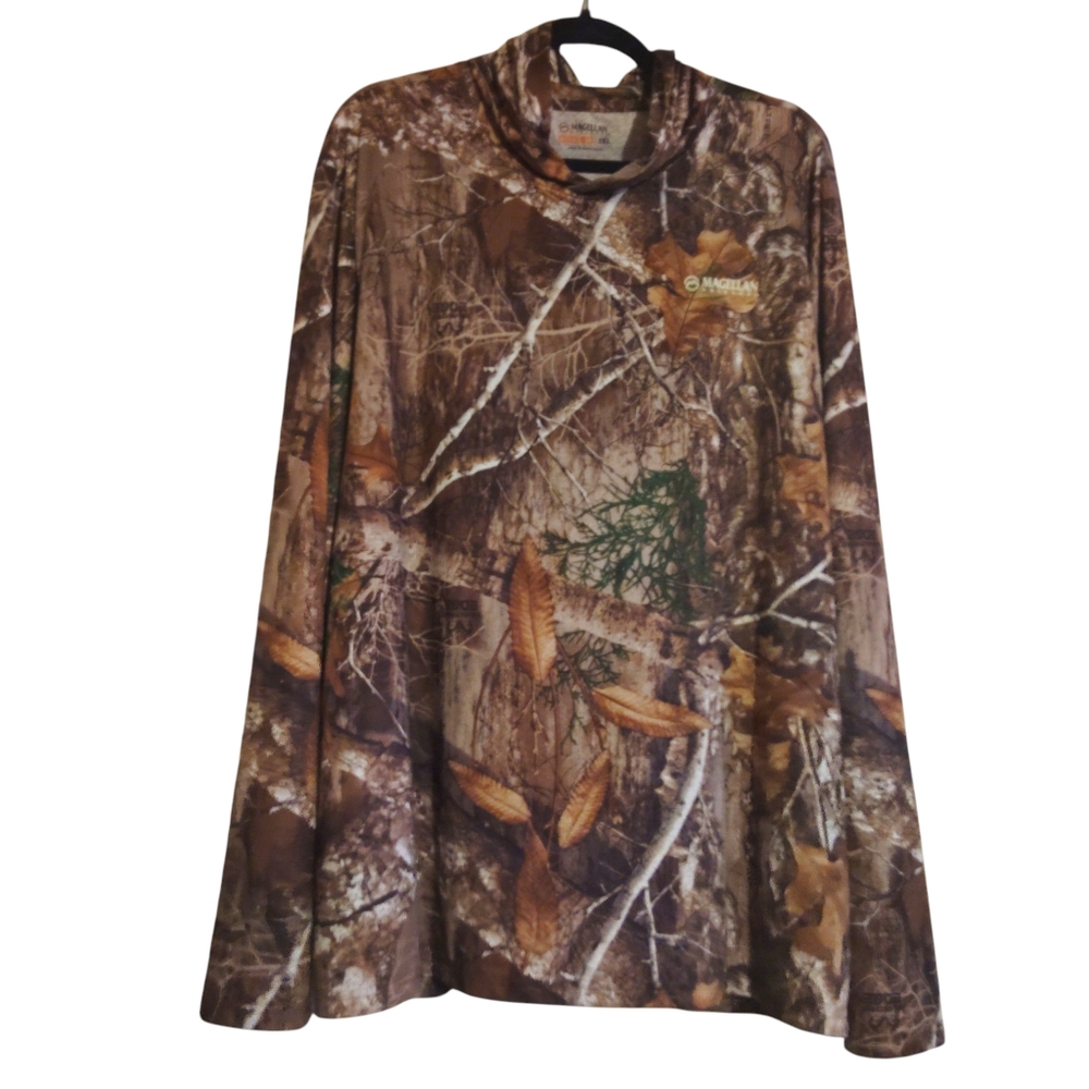 Magellan Outdoors Camo Hunt Gear Long Sleeve Tee Size 2XL